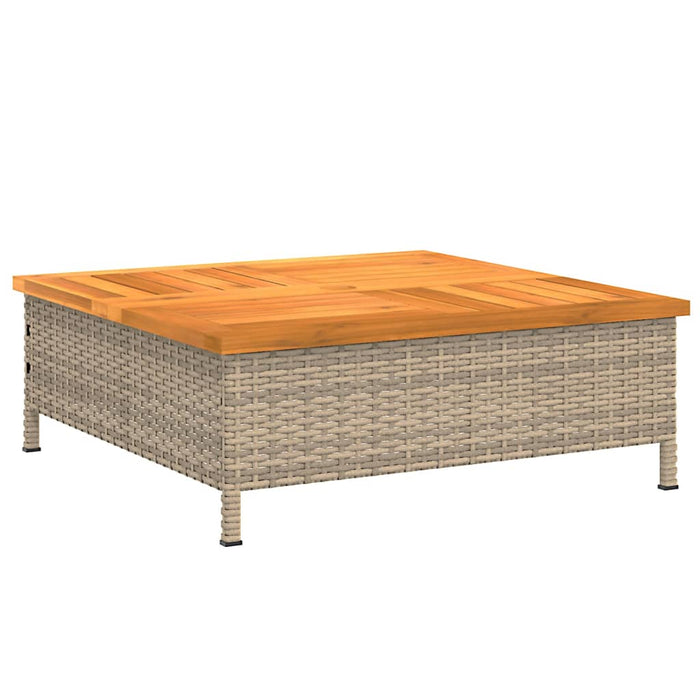 Mască suport umbrelă de soare, bej 70x70x25 cm poliratan/acacia - WALTI WALTI