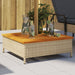Mască suport umbrelă de soare, bej 70x70x25 cm poliratan/acacia - WALTI WALTI