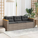 Canapea de grădină cu perne, cu 3 locuri, gri, poliratan - WALTI WALTI