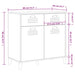 Dulap „VIKEN”, negru, 80x40x80 cm, lemn prelucrat - WALTI WALTI