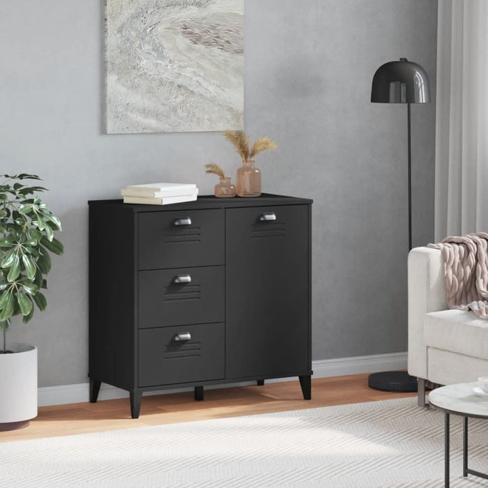 Dulap „VIKEN”, negru, 80x40x80 cm, lemn prelucrat - WALTI WALTI