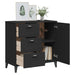 Dulap „VIKEN”, negru, 80x40x80 cm, lemn prelucrat - WALTI WALTI