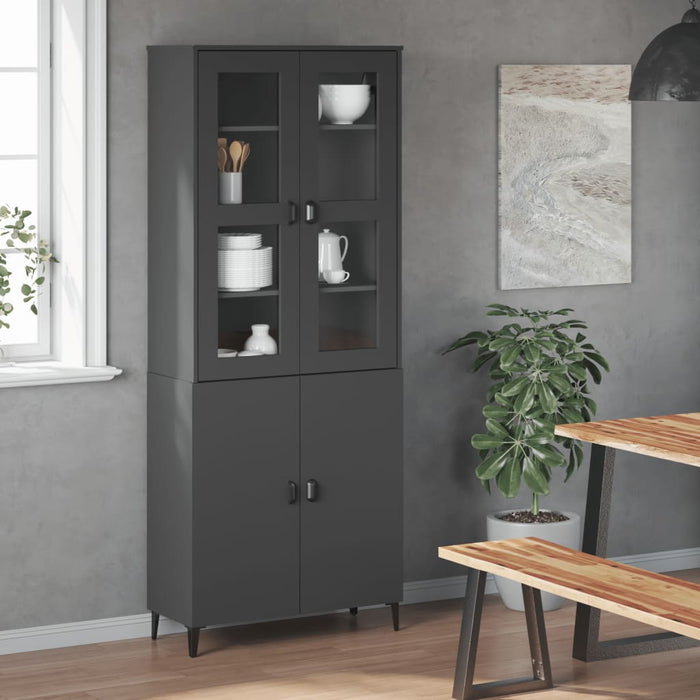 Dulap superior „VIKEN”, gri antracit, lemn prelucrat WALTI