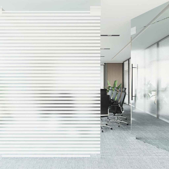 Folie fereastră mată, model dungi, 90x500 cm, PVC WALTI