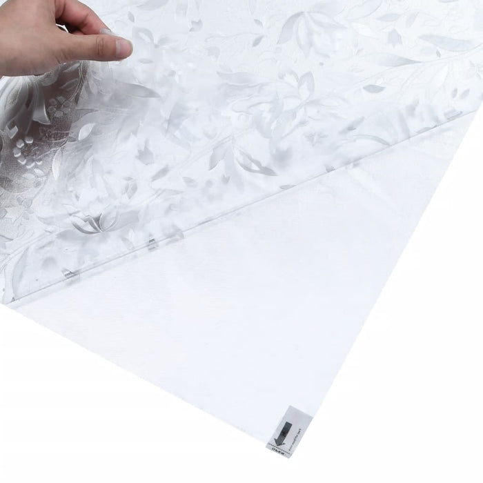 Folie fereastră mată, model sablat cu floare, 60x500 cm, PVC - WALTI WALTI