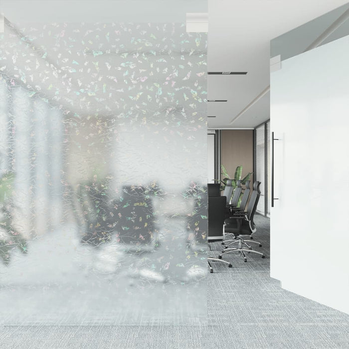 Folie fereastră mată, model curcubeu 3D, 90x2000 cm, PVC - WALTI WALTI