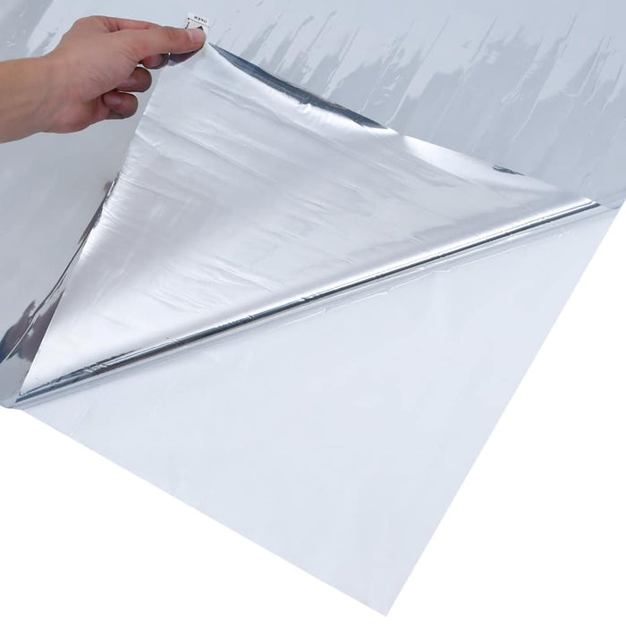 Folie solară efect reflectorizant static argintiu 60x500 cm PVC WALTI