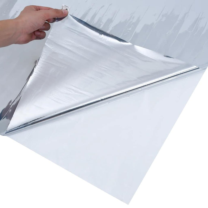 Folie solară efect reflectorizant static argintiu 90x2000cm PVC WALTI