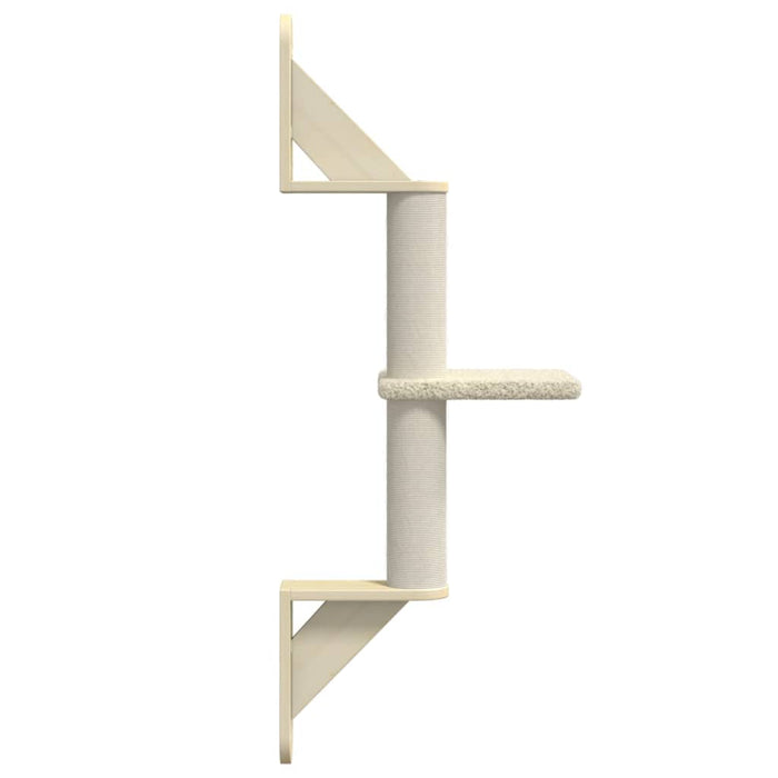 Ansamblu pisici de perete cu stâlp de zgâriere, crem, 85,5 cm WALTI