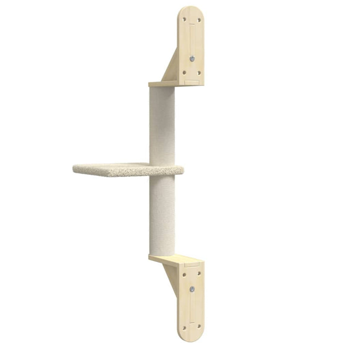 Ansamblu pisici de perete cu stâlp de zgâriere, crem, 85,5 cm WALTI