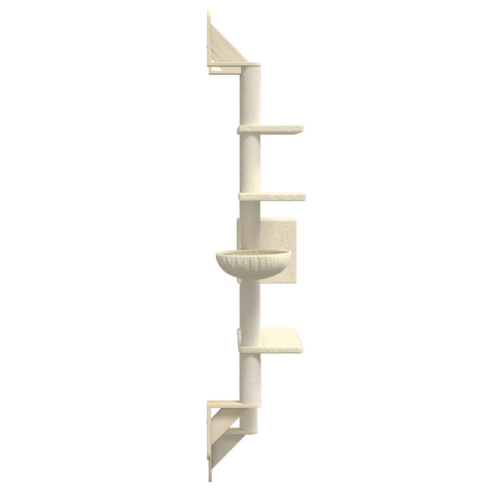 Ansamblu pisici de perete cu stâlp de zgâriere, crem, 180 cm - WALTI WALTI