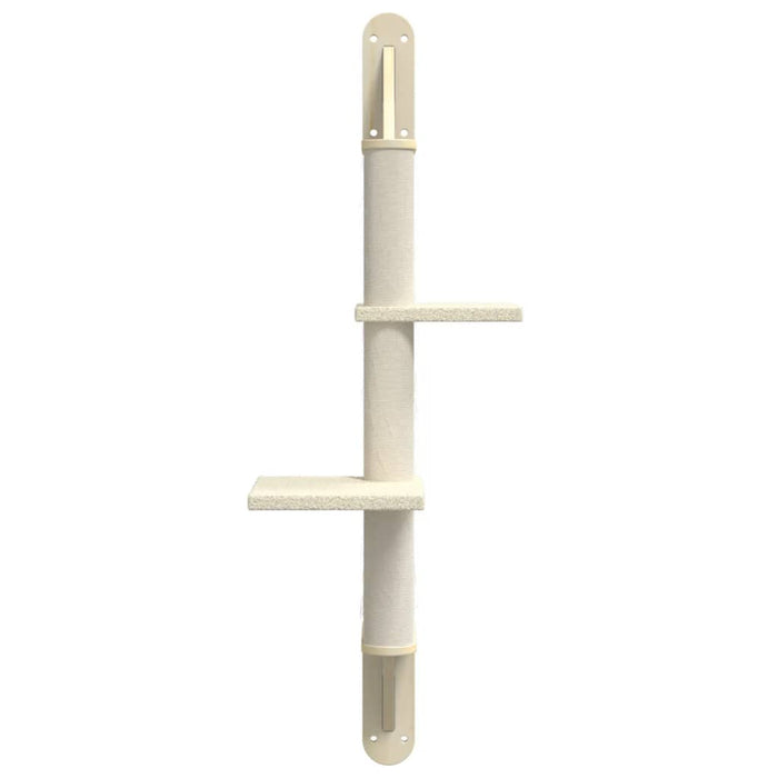 Ansamblu pisici de perete cu stâlp de zgâriere, crem, 108 cm - WALTI WALTI