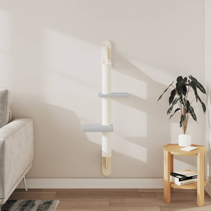 Ansamblu pisici perete cu stâlp zgâriere, gri deschis, 108 cm - WALTI WALTI