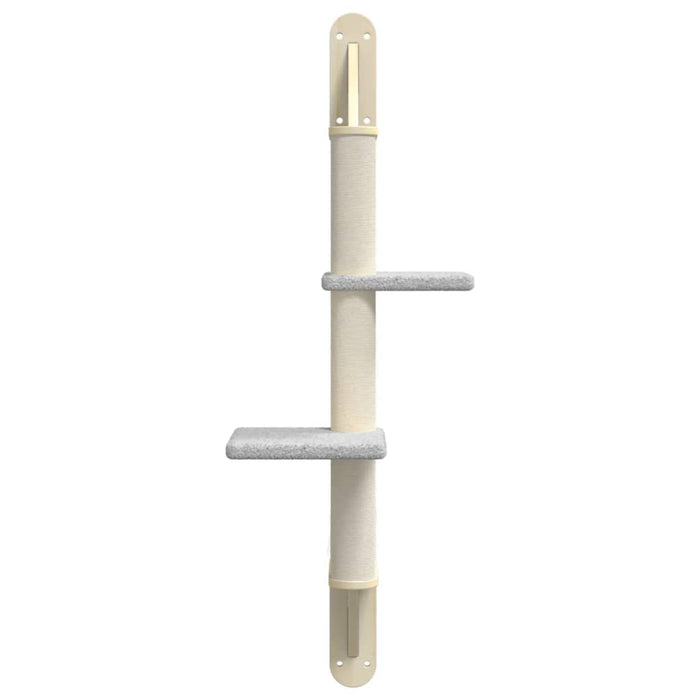 Ansamblu pisici perete cu stâlp zgâriere, gri deschis, 108 cm - WALTI WALTI