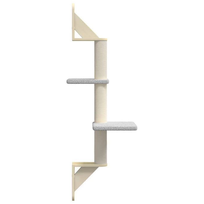 Ansamblu pisici perete cu stâlp zgâriere, gri deschis, 108 cm - WALTI WALTI