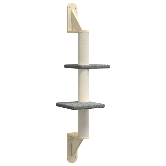 Ansamblu pisici perete cu stâlp zgâriere, gri închis, 108 cm - WALTI WALTI