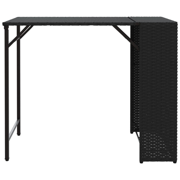 Set mobilier de grădină, pliabil, 5 piese, negru, poliratan - WALTI WALTI
