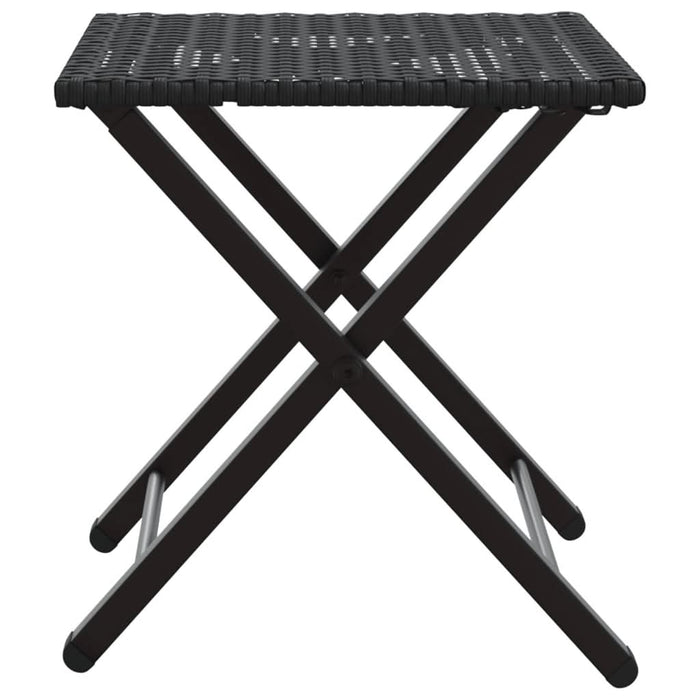 Set mobilier de grădină, pliabil, 5 piese, negru, poliratan - WALTI WALTI