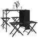 Set mobilier de grădină, pliabil, 5 piese, negru, poliratan - WALTI WALTI