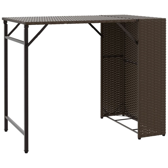 Set mobilier de grădină, pliabil, 5 piese, maro, poliratan - WALTI WALTI