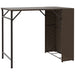 Set mobilier de grădină, pliabil, 5 piese, maro, poliratan - WALTI WALTI