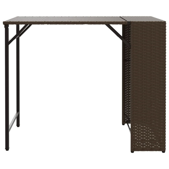 Set mobilier de grădină, pliabil, 5 piese, maro, poliratan - WALTI WALTI