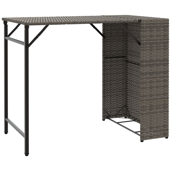 Set mobilier de grădină, pliabil, 5 piese, gri, poliratan - WALTI WALTI