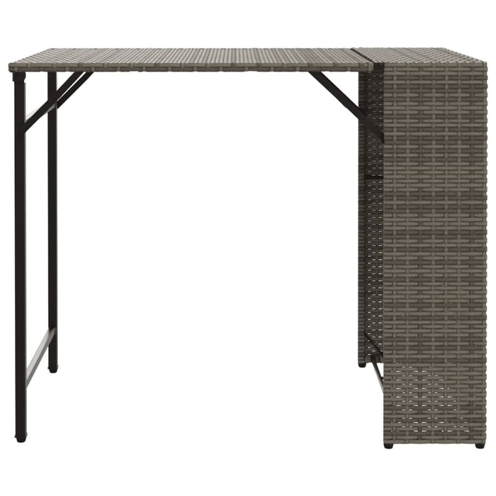 Set mobilier de grădină, pliabil, 5 piese, gri, poliratan - WALTI WALTI