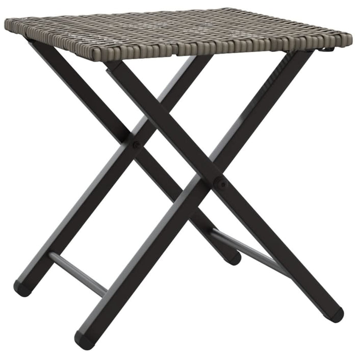 Set mobilier de grădină, pliabil, 5 piese, gri, poliratan - WALTI WALTI