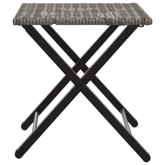 Set mobilier de grădină, pliabil, 5 piese, gri, poliratan - WALTI WALTI