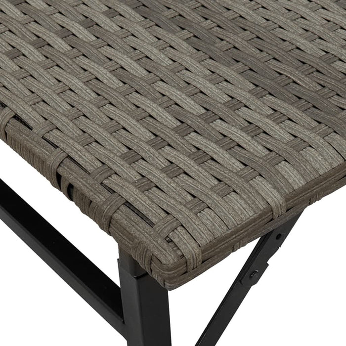 Set mobilier de grădină, pliabil, 5 piese, gri, poliratan - WALTI WALTI
