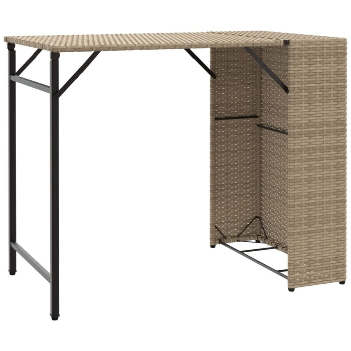 Set mobilier de grădină, pliabil, 5 piese, bej, poliratan - WALTI WALTI