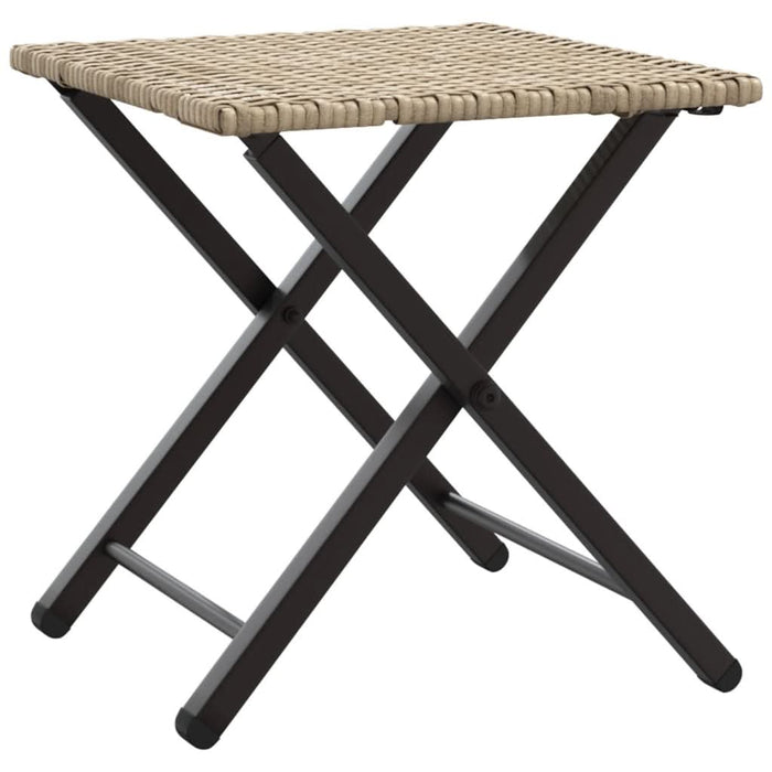 Set mobilier de grădină, pliabil, 5 piese, bej, poliratan - WALTI WALTI