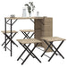 Set mobilier de grădină, pliabil, 5 piese, bej, poliratan - WALTI WALTI