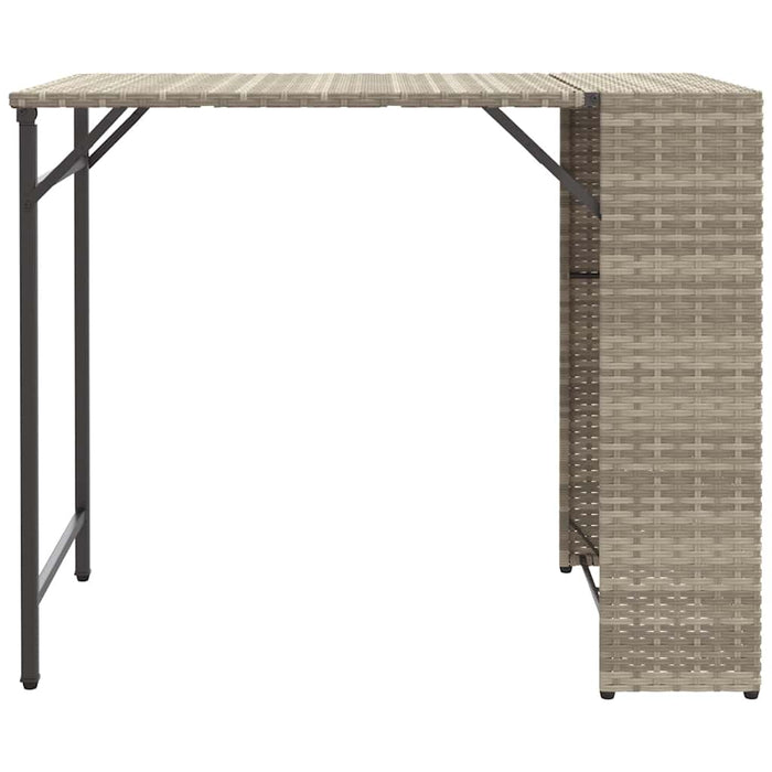 Set mobilier de grădină, pliabil, 5 piese gri deschis poliratan - WALTI WALTI