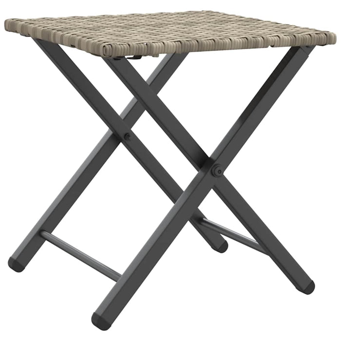 Set mobilier de grădină, pliabil, 5 piese gri deschis poliratan - WALTI WALTI
