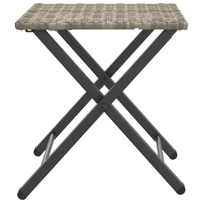 Set mobilier de grădină, pliabil, 5 piese gri deschis poliratan - WALTI WALTI