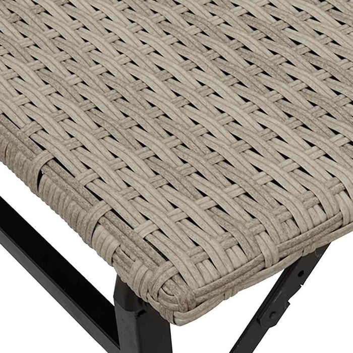Set mobilier de grădină, pliabil, 5 piese gri deschis poliratan - WALTI WALTI