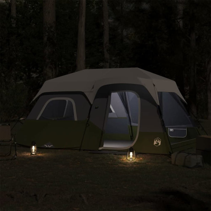 Cort de familie cu LED 9 persoane verde deschis, setare rapidă - WALTI WALTI