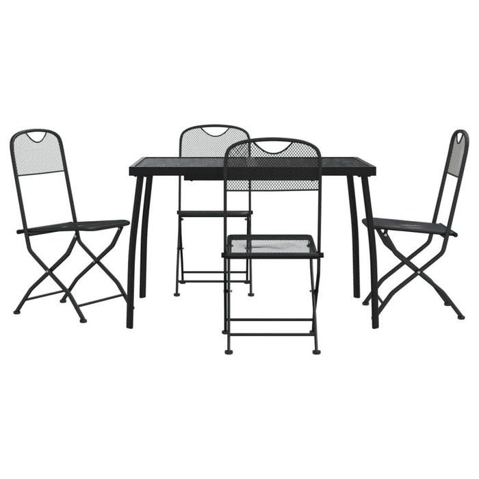 Set de masă pentru grădină, 5 piese, plasă metalică antracit - WALTI WALTI
