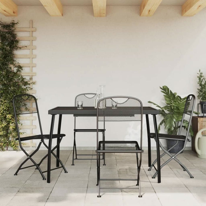 Set de masă pentru grădină, 5 piese, plasă metalică antracit - WALTI WALTI