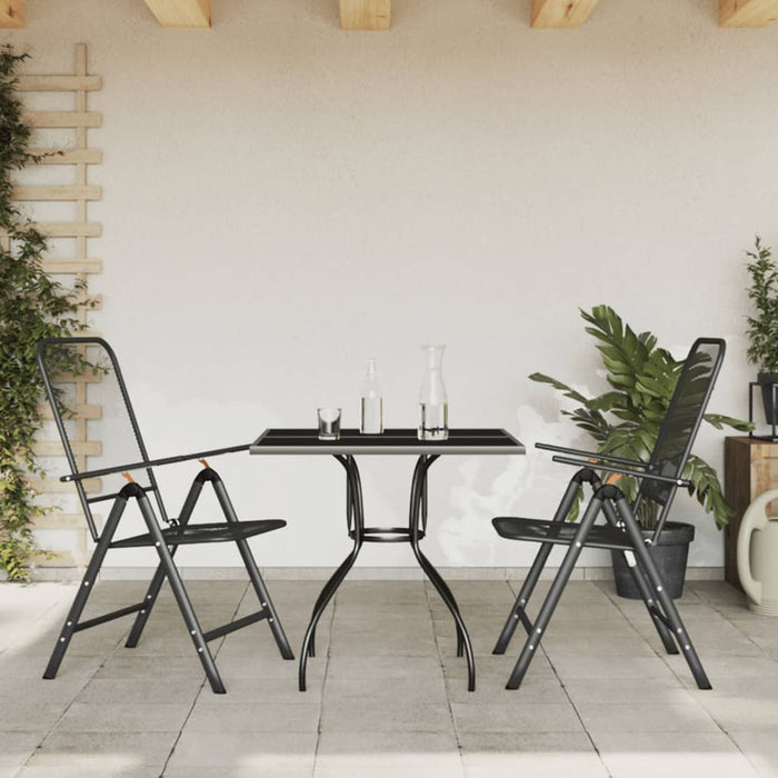Set de masă pentru grădină, 3 piese, plasă metalică antracit WALTI