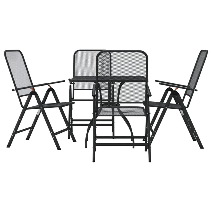 Set de masă pentru grădină, 5 piese, plasă metalică antracit WALTI