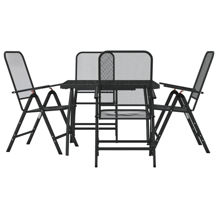 Set de masă pentru grădină, 5 piese, plasă metalică antracit WALTI