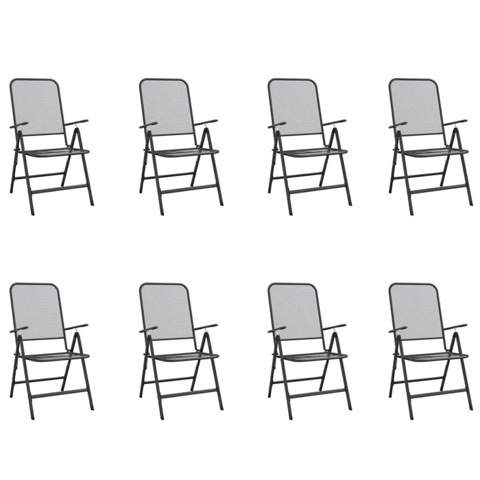 Set de masă pentru grădină, 9 piese, plasă metalică antracit - WALTI WALTI