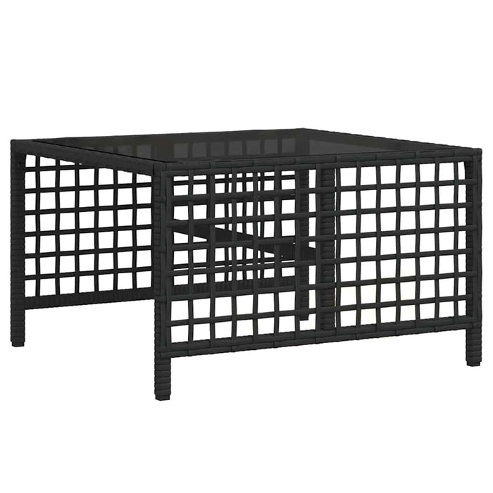 Set mobilier colțar de grădină cu perne 3 piese negru poliratan - WALTI WALTI
