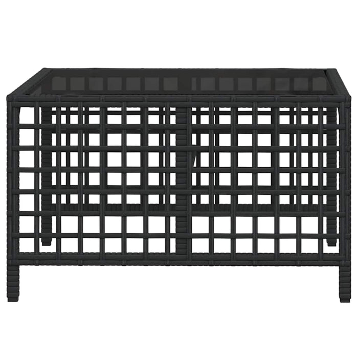 Set mobilier colțar de grădină cu perne 3 piese negru poliratan - WALTI WALTI