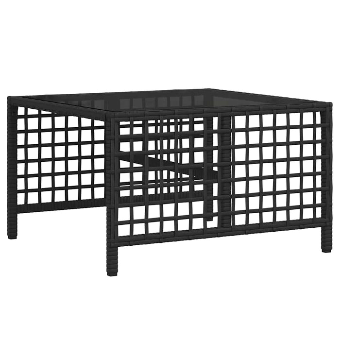 Set mobilier colțar de grădină cu perne 3 piese negru poliratan - WALTI WALTI