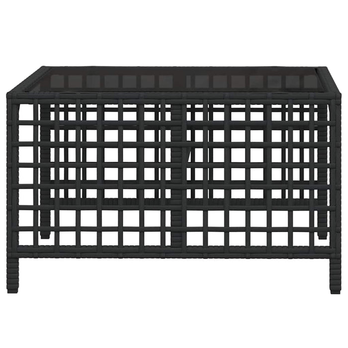 Set mobilier colțar de grădină cu perne 3 piese negru poliratan - WALTI WALTI