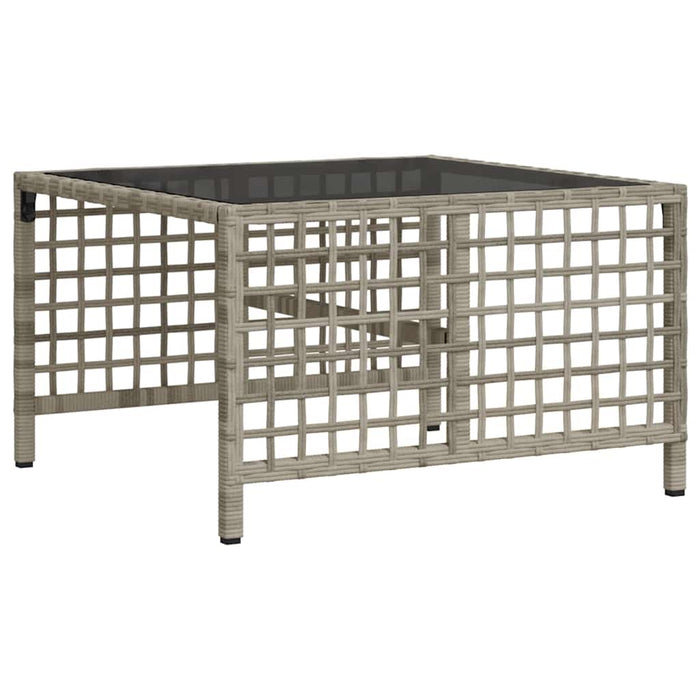 Set mobilier colțar grădină perne 3 piese gri deschis poliratan - WALTI WALTI